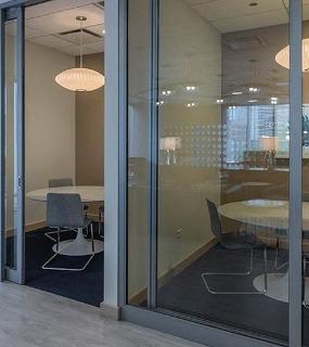 Business center at Coast at Lakeshore East apartments in Chicago