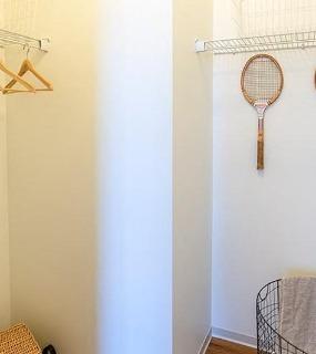 Walk-in closet at Coast at Lakeshore East apartments in Chicago
