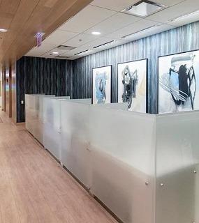 Resident lounge at Coast at Lakeshore East apartments in Chicago