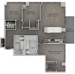 Unit 1001 floor plan