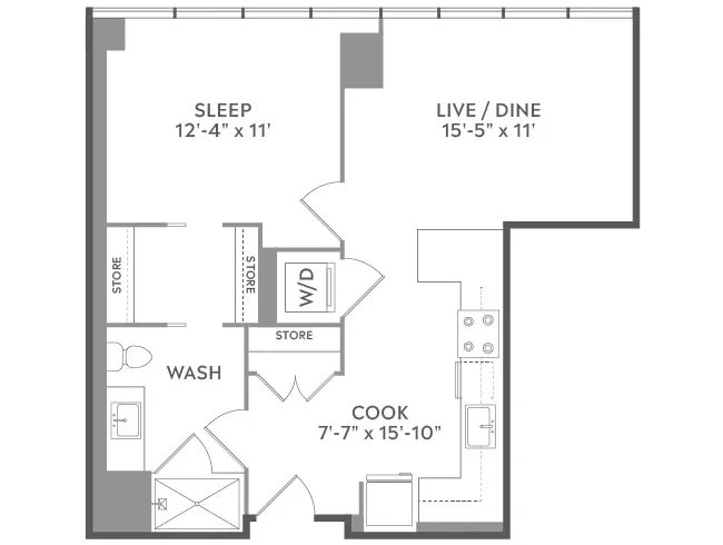 Unit 1609 floor plan