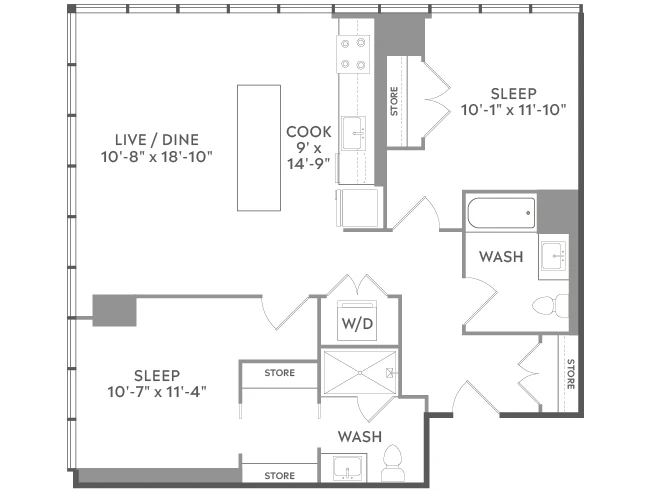 Unit 1302 floor plan
