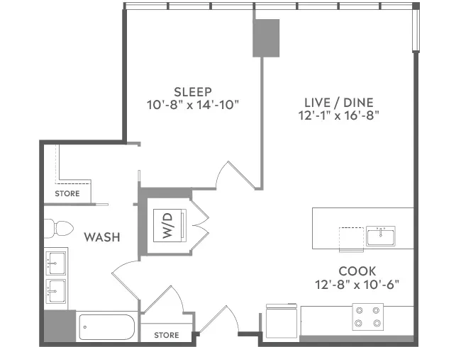 Unit 1611 floor plan
