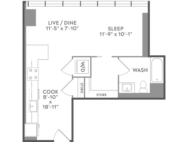 Unit 1504 floor plan