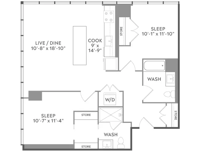 Unit 1502 floor plan