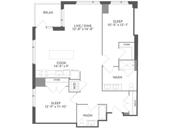 Unit 1001 floor plan