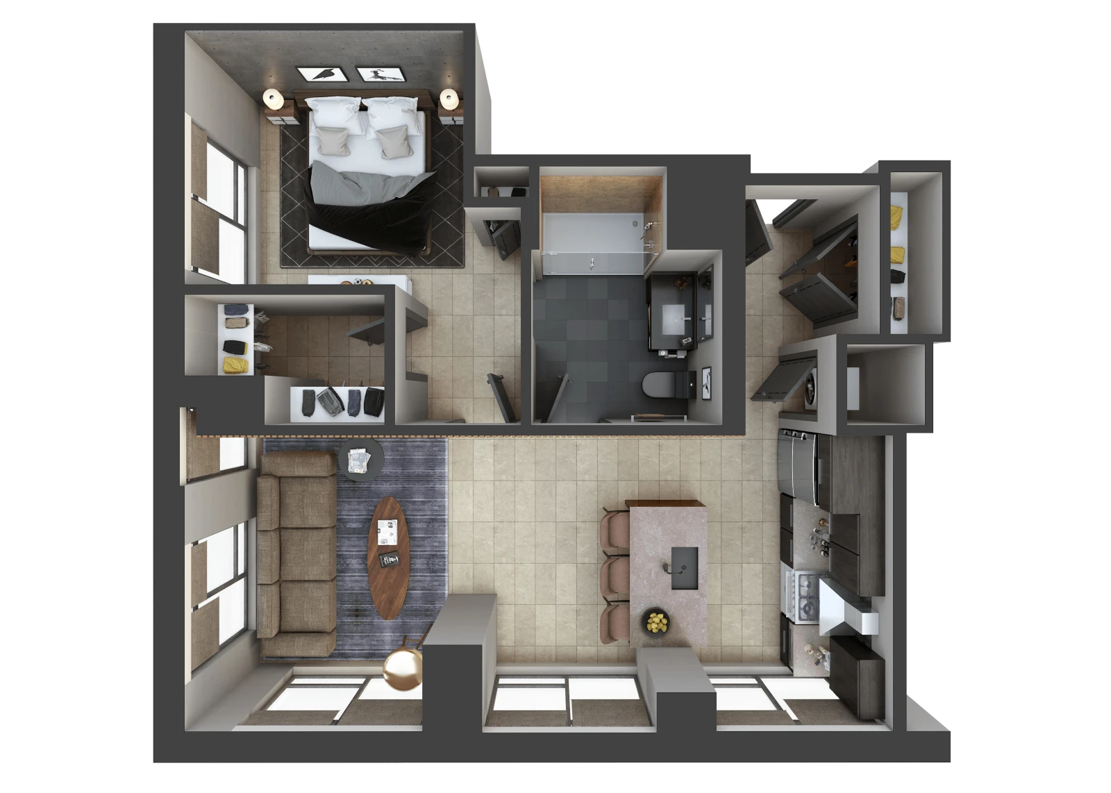 Unit W311 floor plan