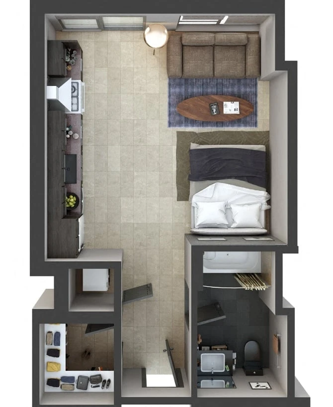 Unit W1101 floor plan