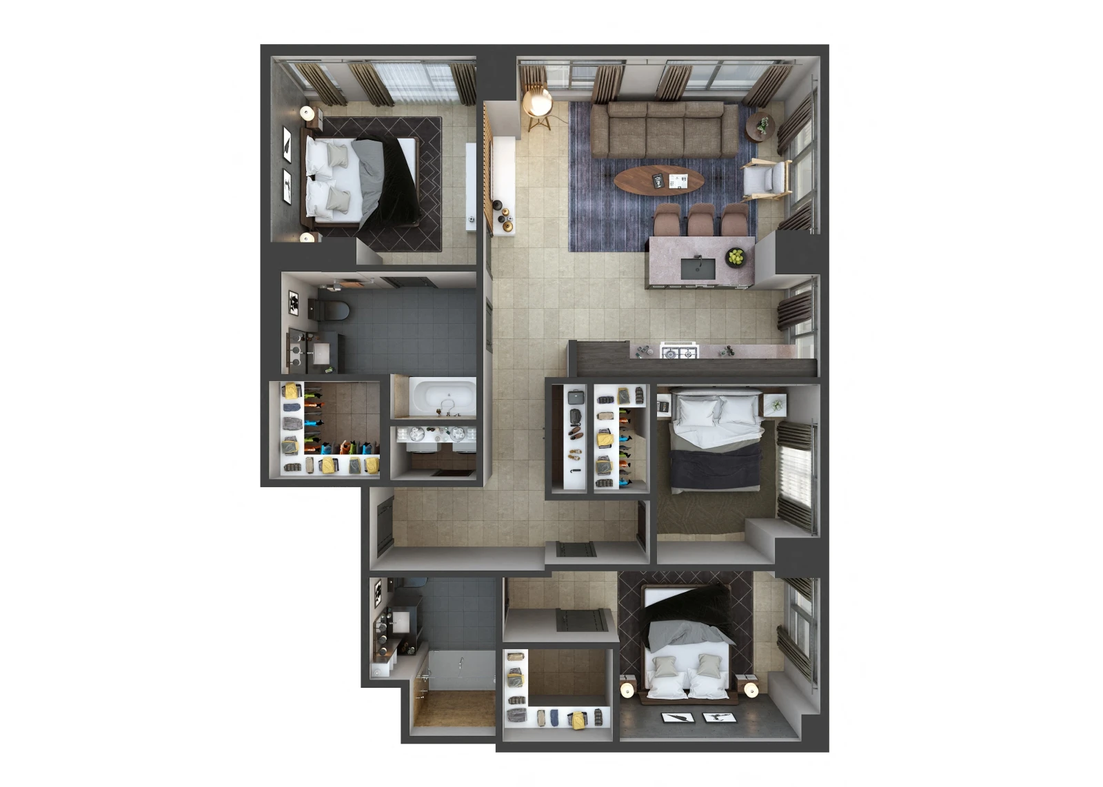 Unit W1208 floor plan