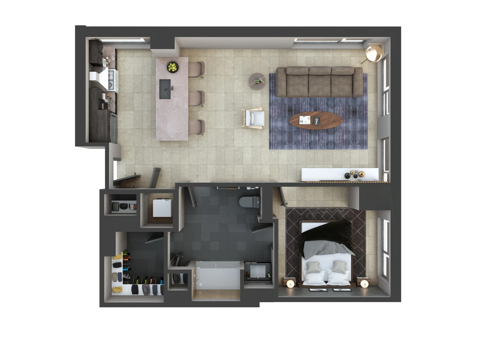 Unit W310 floor plan