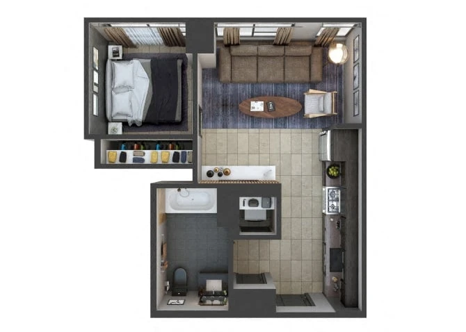 Unit W1207 floor plan