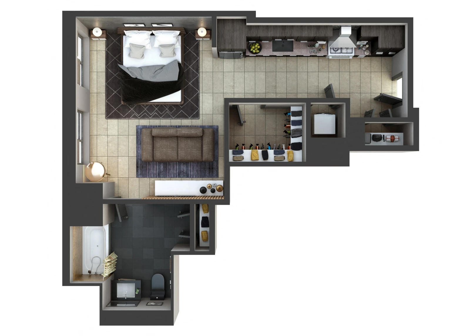 Unit U1401 floor plan