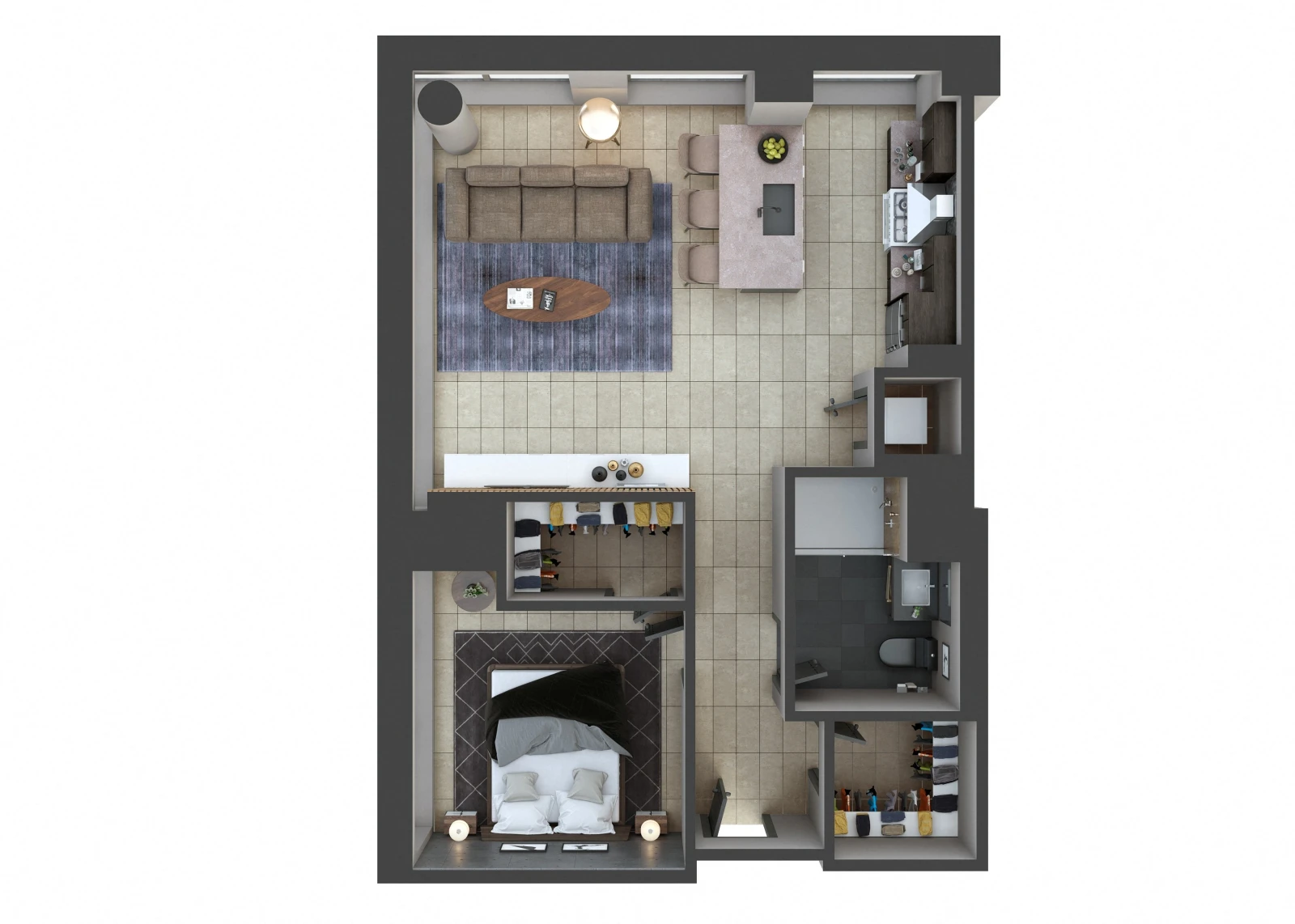 Unit W504 floor plan
