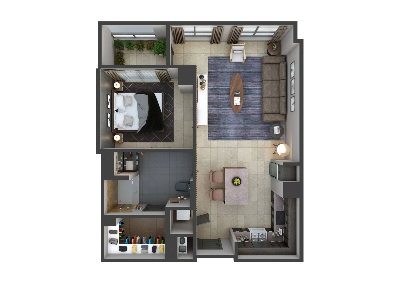 Unit U616 floor plan