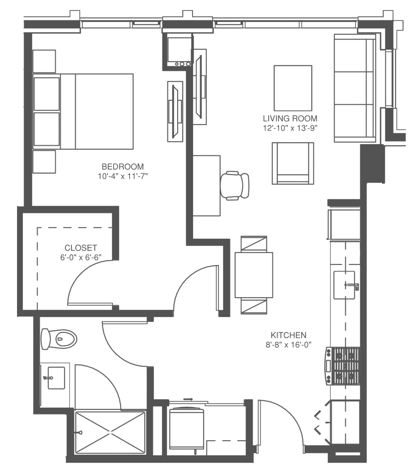 Unit 717N floor plan