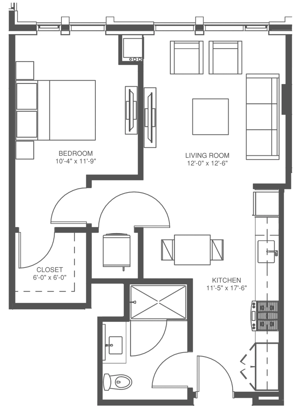Unit 1122N floor plan