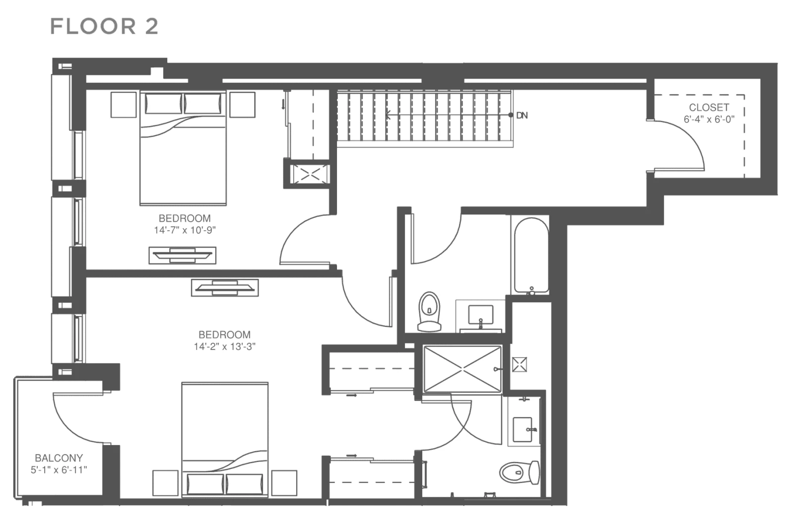 Unit 01T floor plan