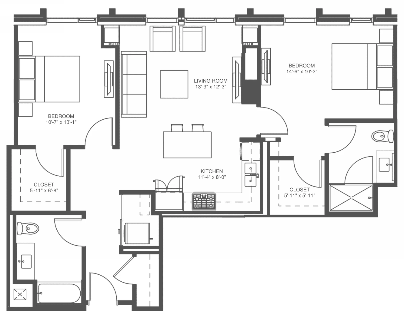 Unit 511S floor plan