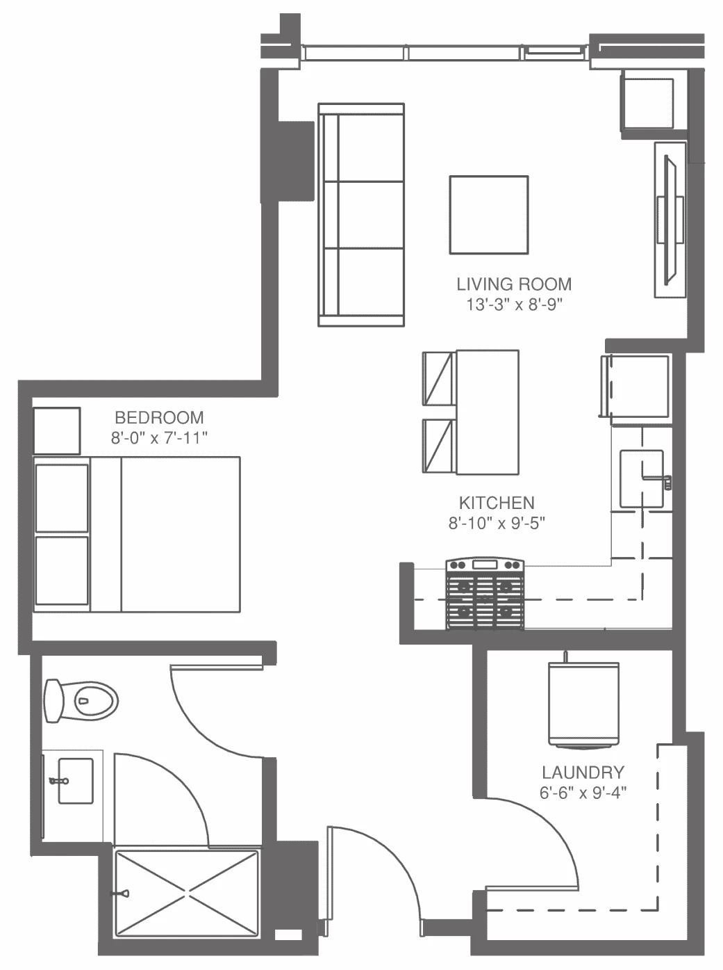 Unit 617S floor plan