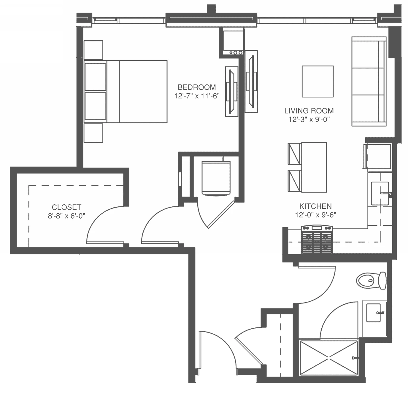 Unit 501S floor plan