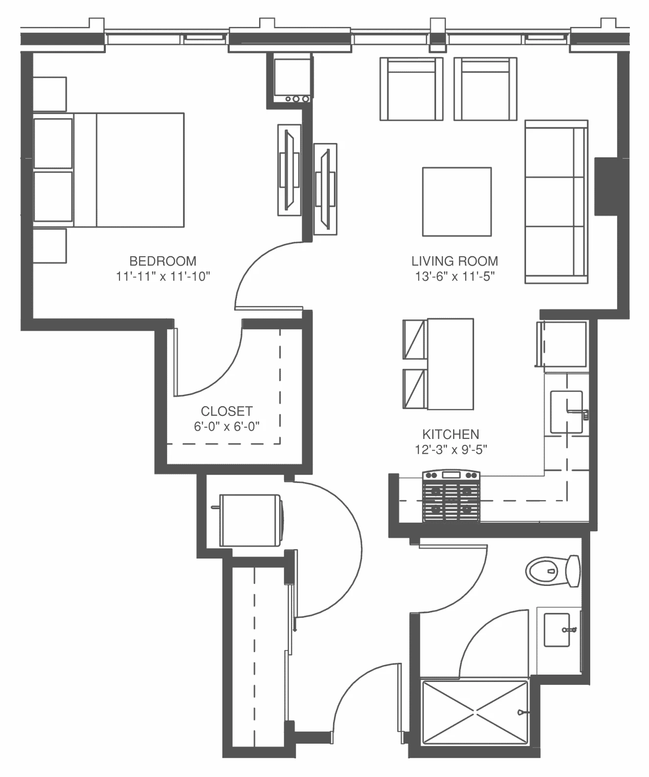 Unit 1311N floor plan