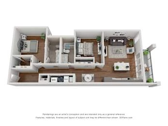Unit 33-307 floor plan