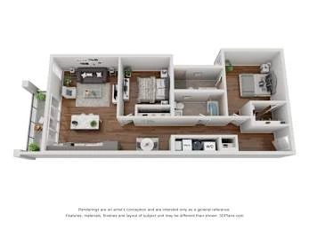 Unit 1050-205 floor plan