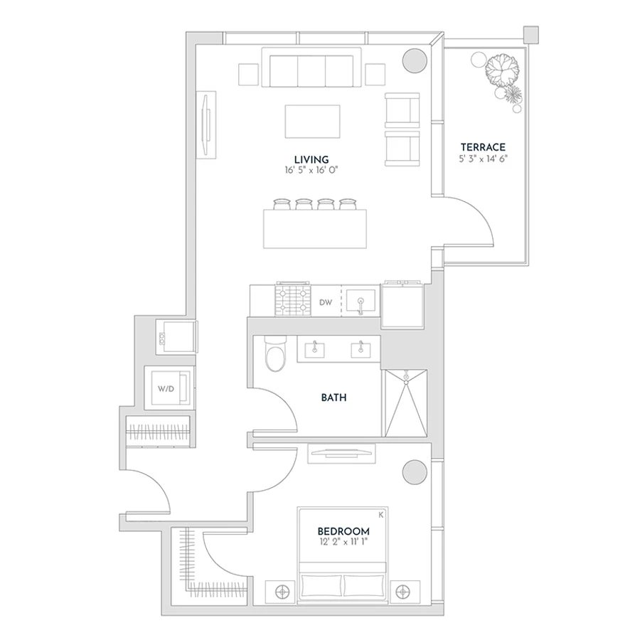 Unit 611 floor plan