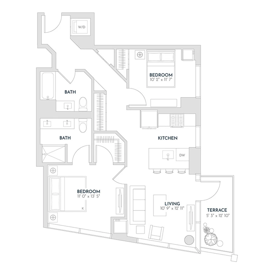 Unit 612 floor plan