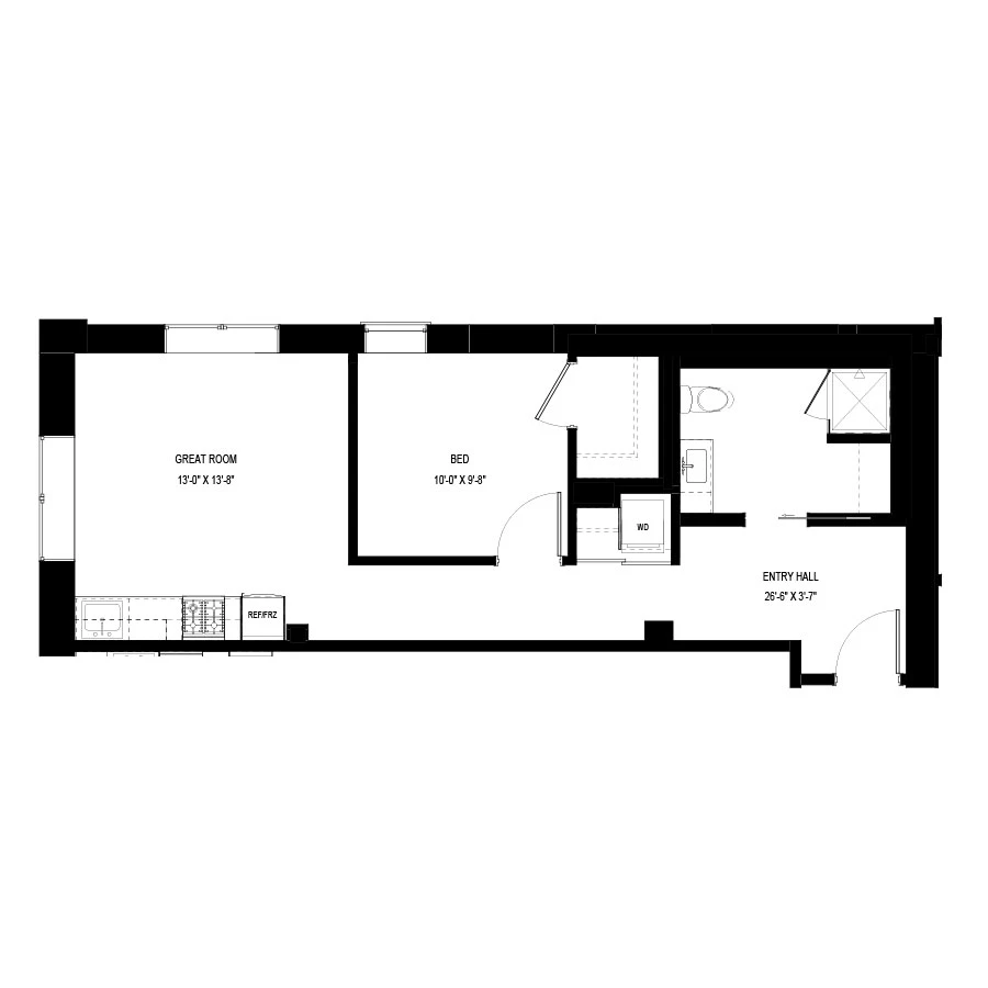 Unit A117 floor plan