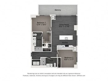 Unit 0415 floor plan