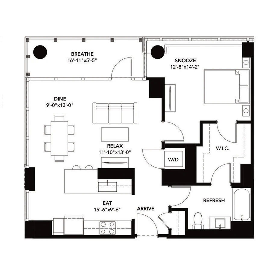 Unit 0908 floor plan