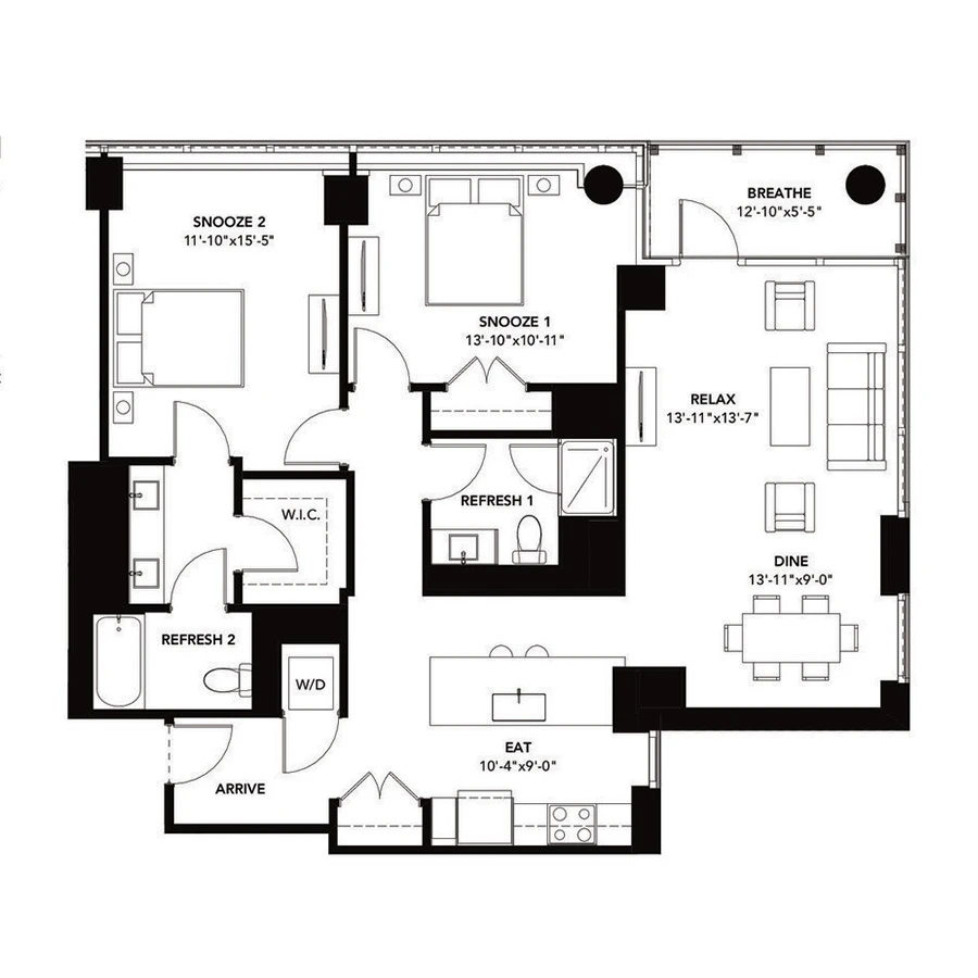 Unit 0516 floor plan