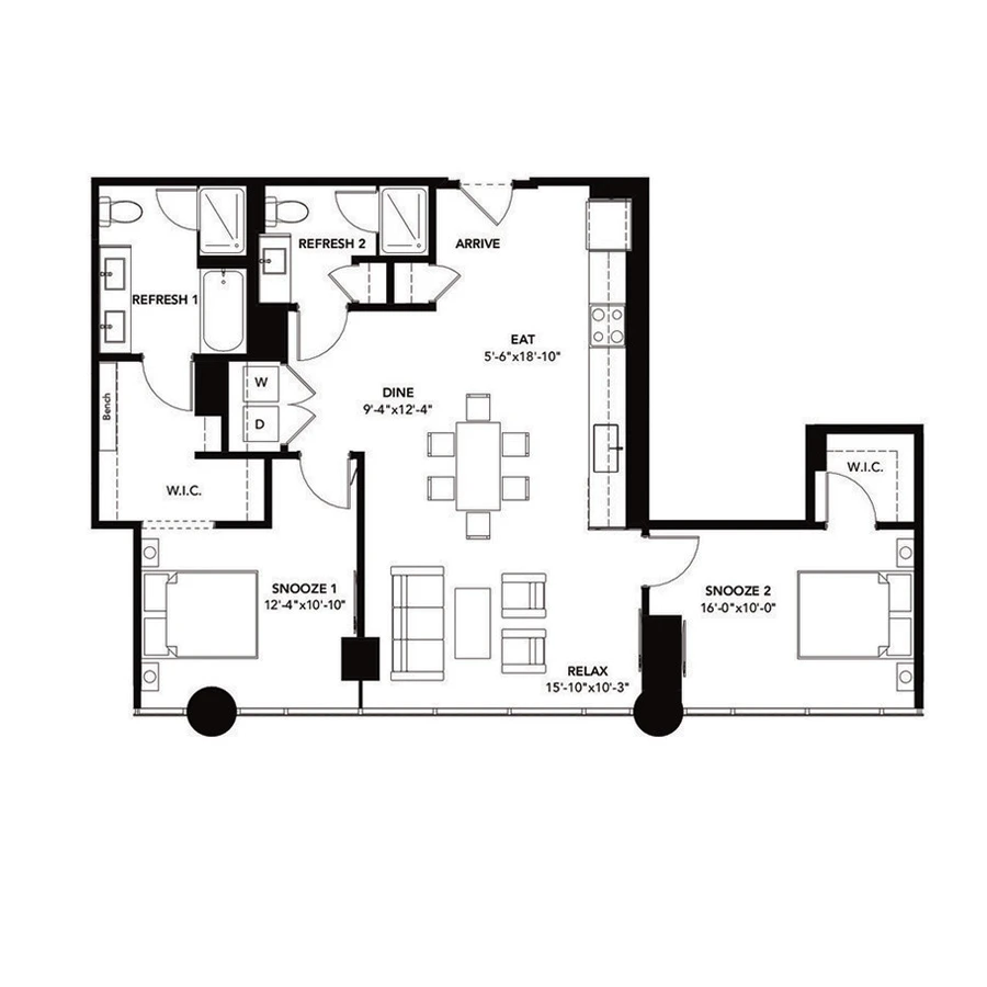 Unit 0313 floor plan