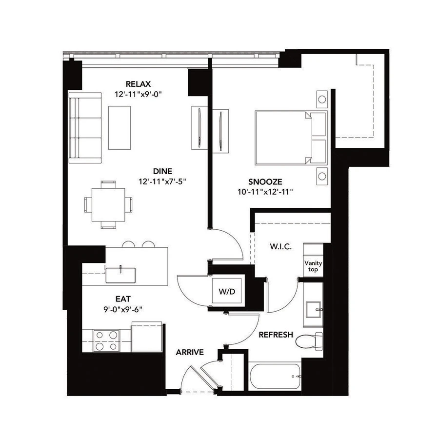 Unit 2106 floor plan