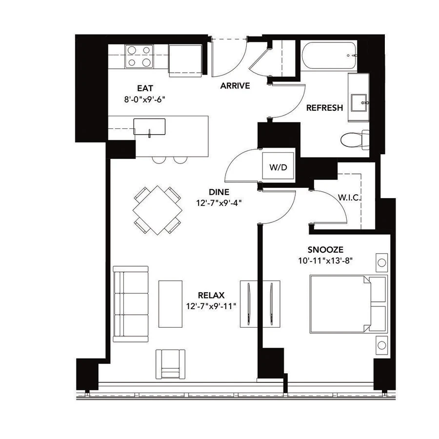 Unit 1307 floor plan
