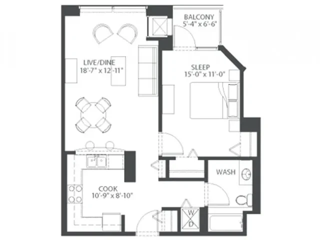 Unit 307 floor plan