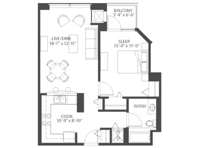 Unit 607 floor plan
