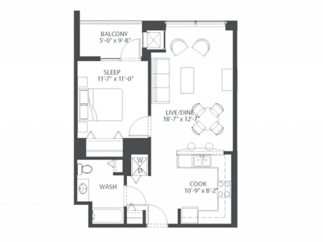 Unit 216 floor plan