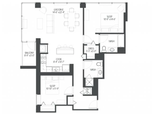 Unit 401 floor plan