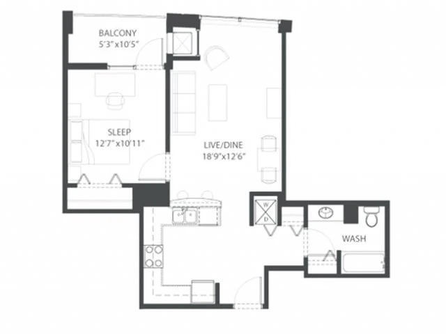 Unit 204 floor plan