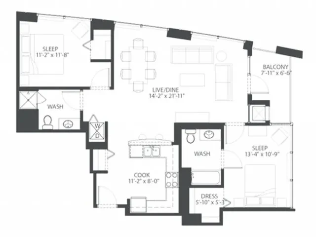 Unit 1019 floor plan