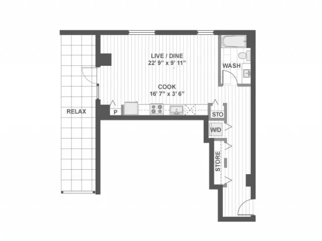 Unit 220 floor plan