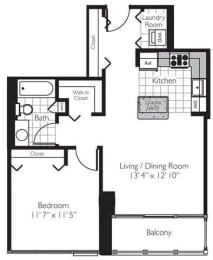 Unit S-0906 floor plan