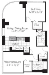 Unit S-4111 floor plan