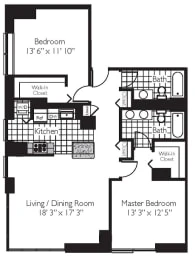 Unit S-0518 floor plan