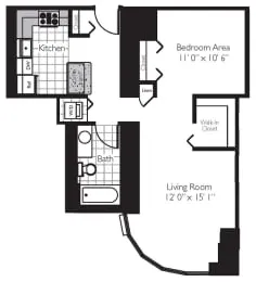 Unit S-1514 floor plan