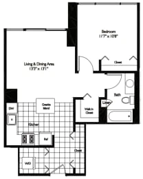 Unit T-2105 floor plan