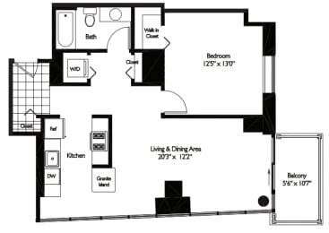 Unit T-2312 floor plan