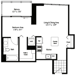 Unit T-4109 floor plan
